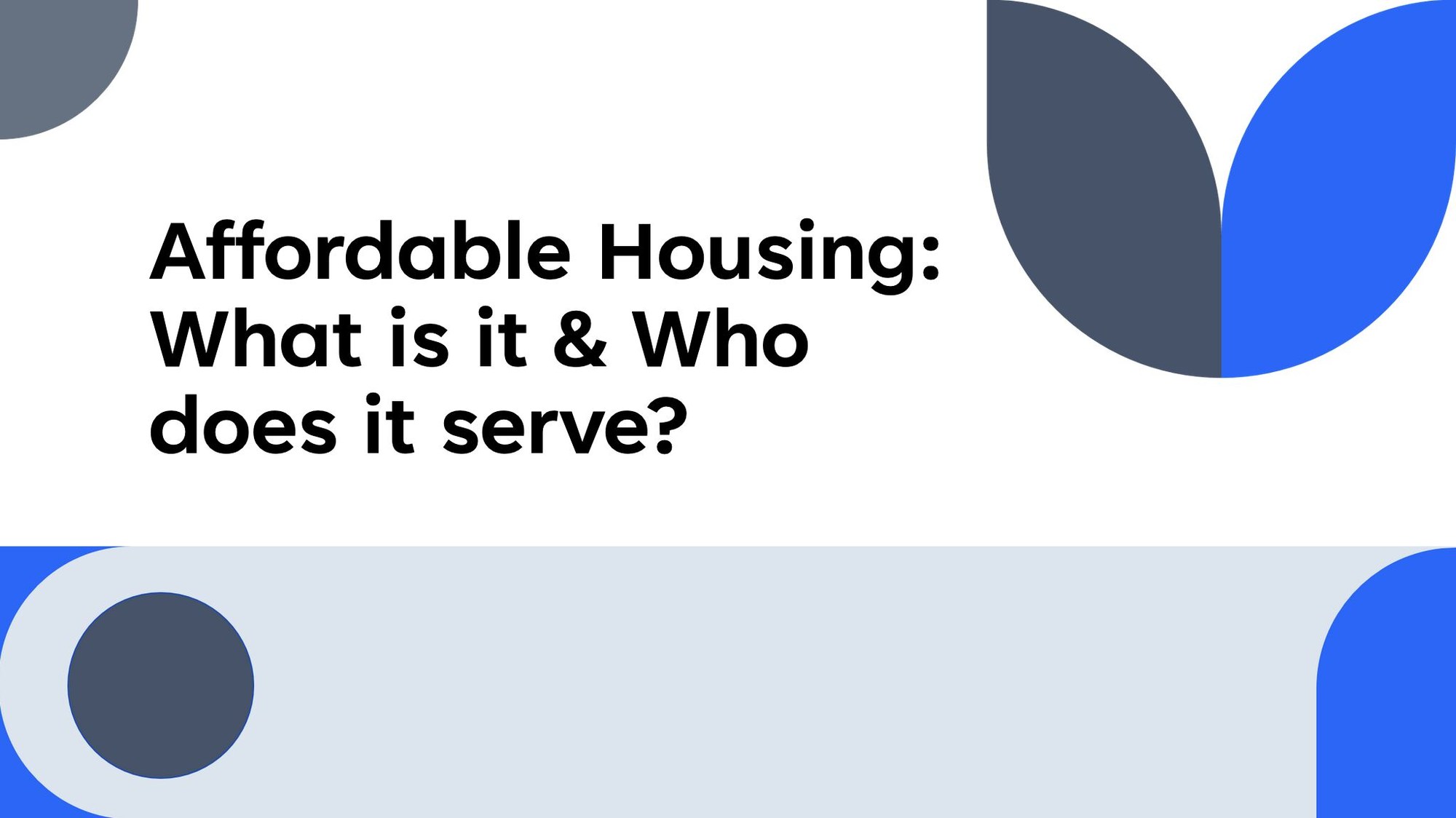Affordable housing classroom slide